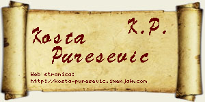 Kosta Purešević vizit kartica